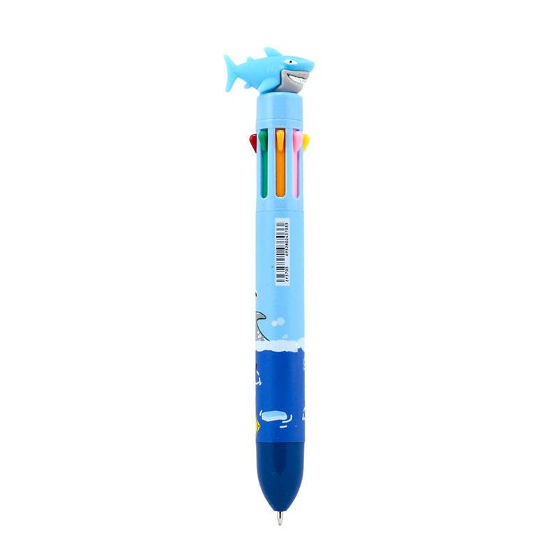 Shark Multi Colour Pen with Topper (8 Colours) - Gift Arch