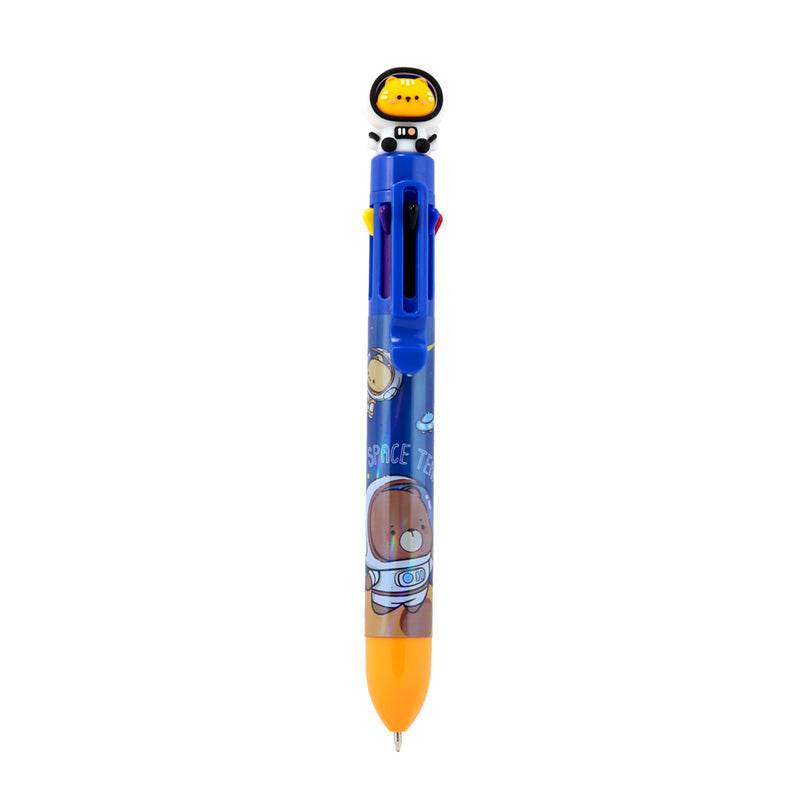 Space Team Multi Colour Pen with Topper (8 Colours) - Gift Arch
