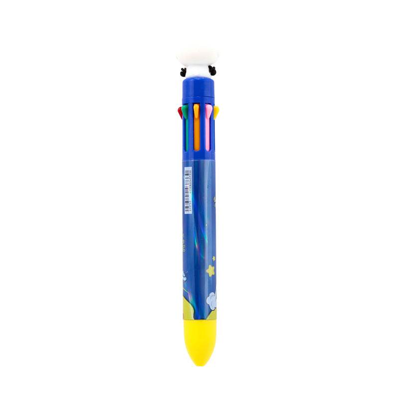Space Team Multi Colour Pen with Topper (8 Colours) - Gift Arch