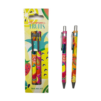 Summer Fruits Twin Pen Set - Gift Arch