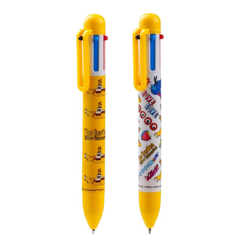 The Beatles Yellow Submarine Multi Colour Pen (6 Colours) - Gift Arch