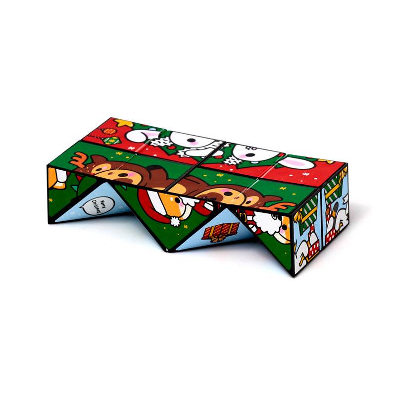 Christmas Adoramals Puzzle Cube Toy - Gift Arch
