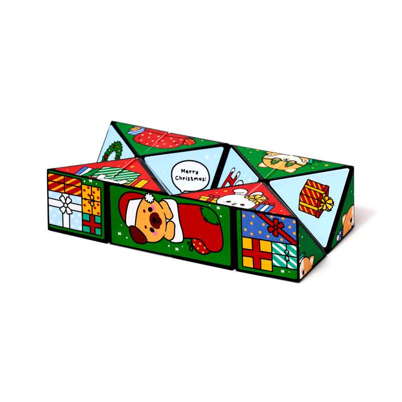 Christmas Adoramals Puzzle Cube Toy - Gift Arch