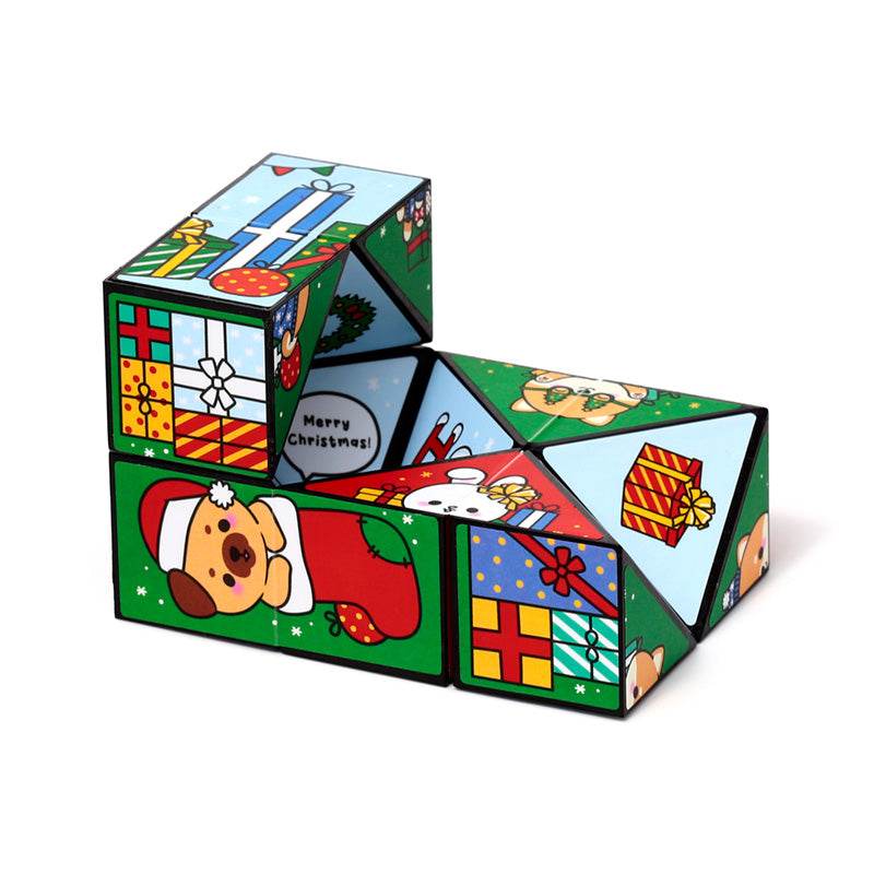 Christmas Adoramals Puzzle Cube Toy - Gift Arch