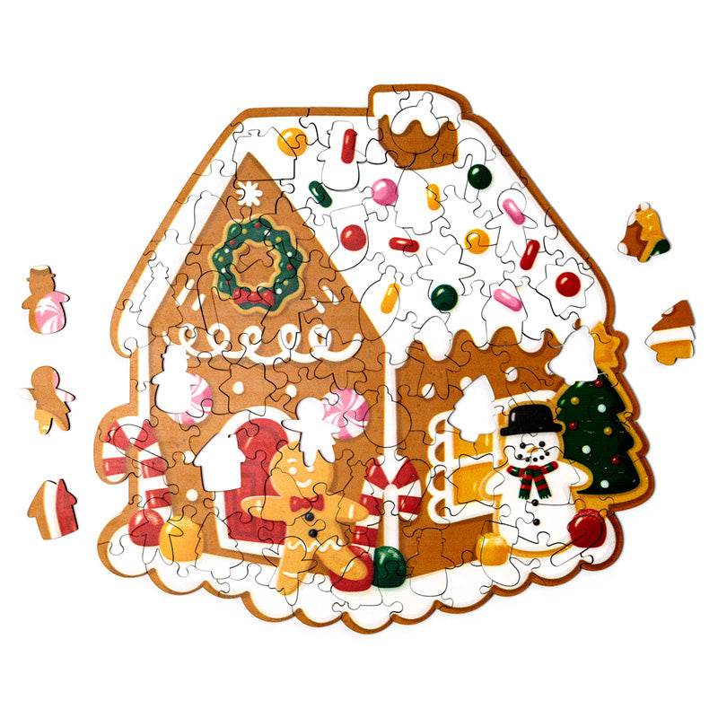 Christmas Gingerbread Baker Street Shaped 130pc Shaped Jigsaw Puzzle - Gift Arch