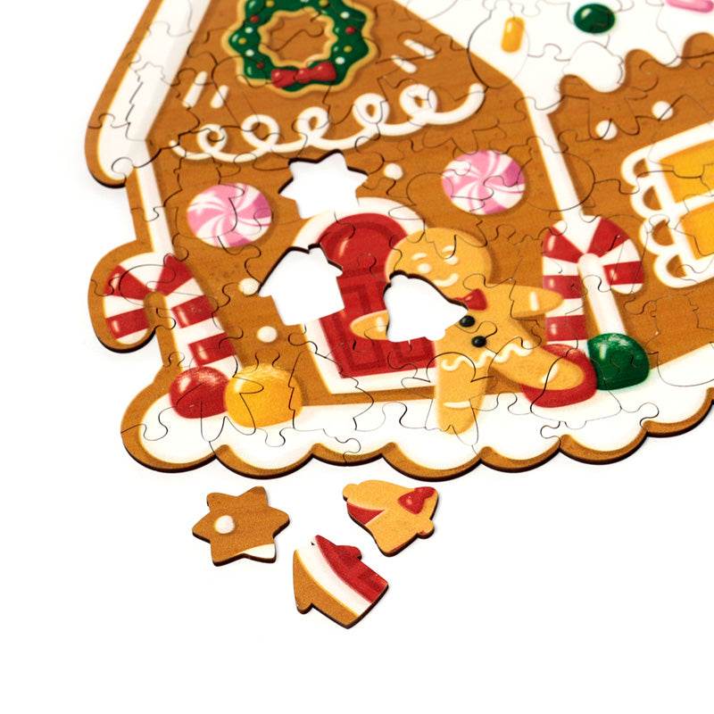 Christmas Gingerbread Baker Street Shaped 130pc Shaped Jigsaw Puzzle - Gift Arch