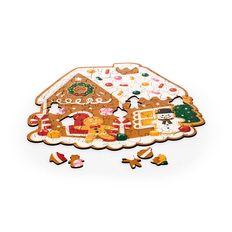 Christmas Gingerbread Baker Street Shaped 130pc Shaped Jigsaw Puzzle - Gift Arch