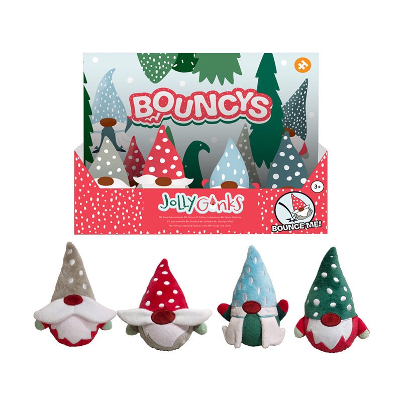 Christmas Jolly Gonk High Bounce Plush Bouncy Ball - Gift Arch