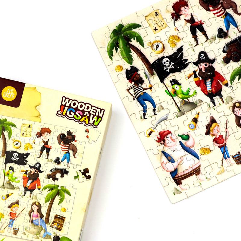 Jolly Roger Pirates 90pc Kids Jigsaw Puzzle - Gift Arch