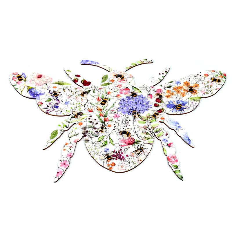 Nectar Meadows Bee 130pc Shaped Jigsaw Puzzle - Gift Arch