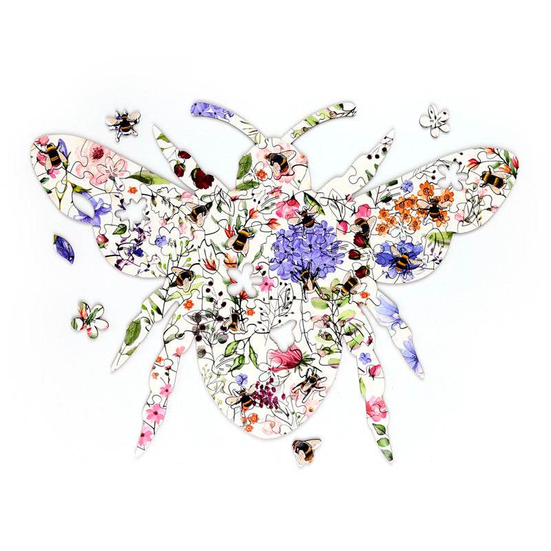 Nectar Meadows Bee 130pc Shaped Jigsaw Puzzle - Gift Arch