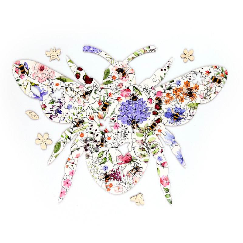 Nectar Meadows Bee 130pc Shaped Jigsaw Puzzle - Gift Arch