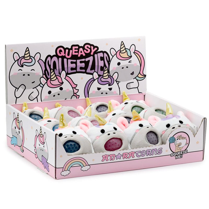 Queasy Squeezies Adoracorns Unicorn Plush Squeezy Toy - Gift Arch