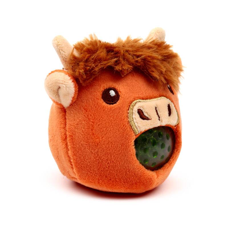 Queasy Squeezies Highland Coo Cow Plush Squeezy Toy - Gift Arch