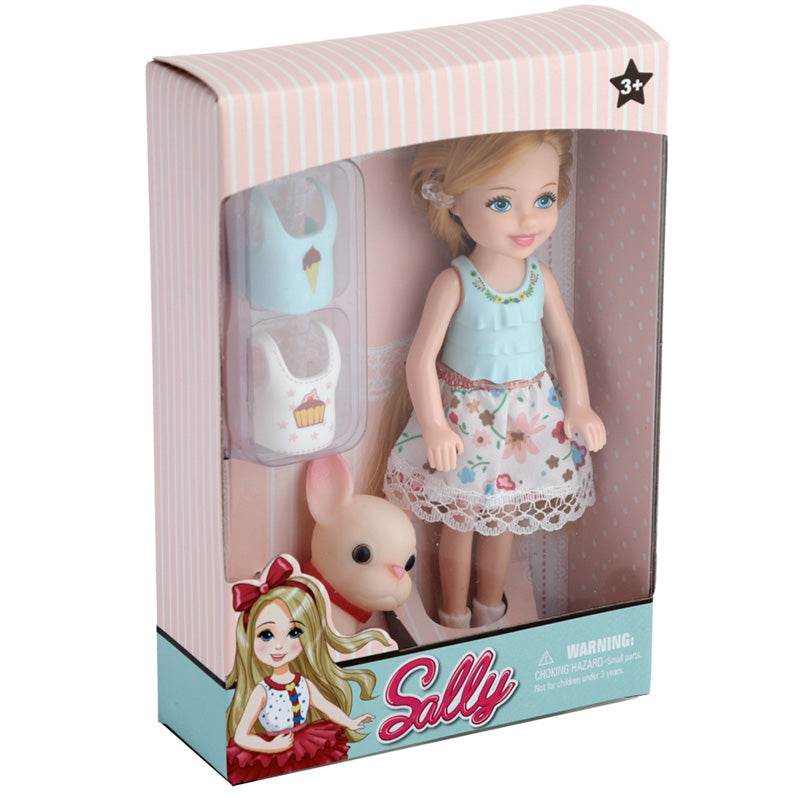Sally Dress Up Doll with Dog & Accessories - Gift Arch