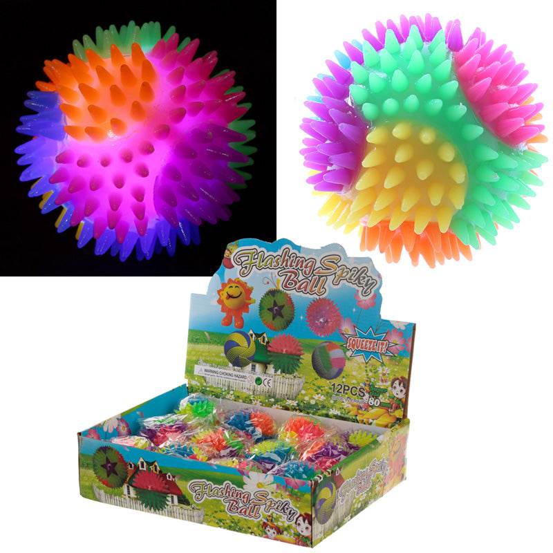 Spiky LED Flashing Bouncy Ball 7cm - Gift Arch