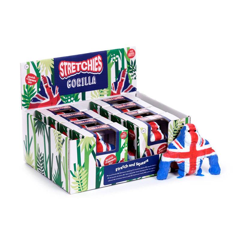 Stretchy Union Jack Gorilla Toy 9.5cm - Gift Arch