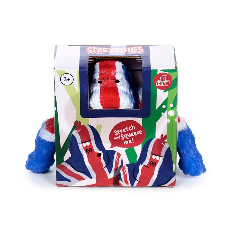 Stretchy Union Jack Gorilla Toy 9.5cm - Gift Arch