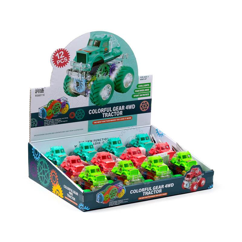 Stunt Tractor with Gears Friction Push/Pull Action Toy - Gift Arch