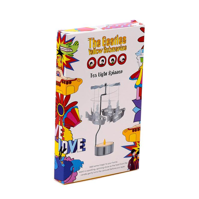 The Beatles Yellow Submarine Carousel Spinning Tea Light Candle Holder - Gift Arch