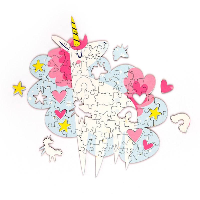 Unicorn Magic 90pc Shaped Jigsaw Puzzle - Gift Arch