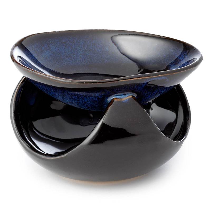 Abstract Dark Mottled Ceramic Oil Burner - Gift Arch