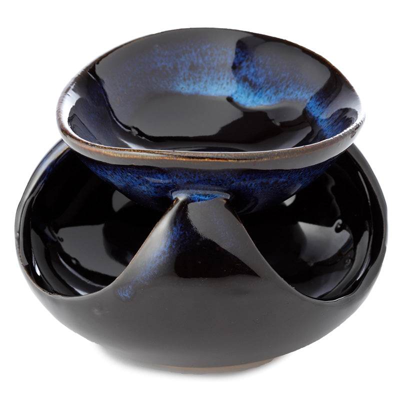 Abstract Dark Mottled Ceramic Oil Burner - Gift Arch