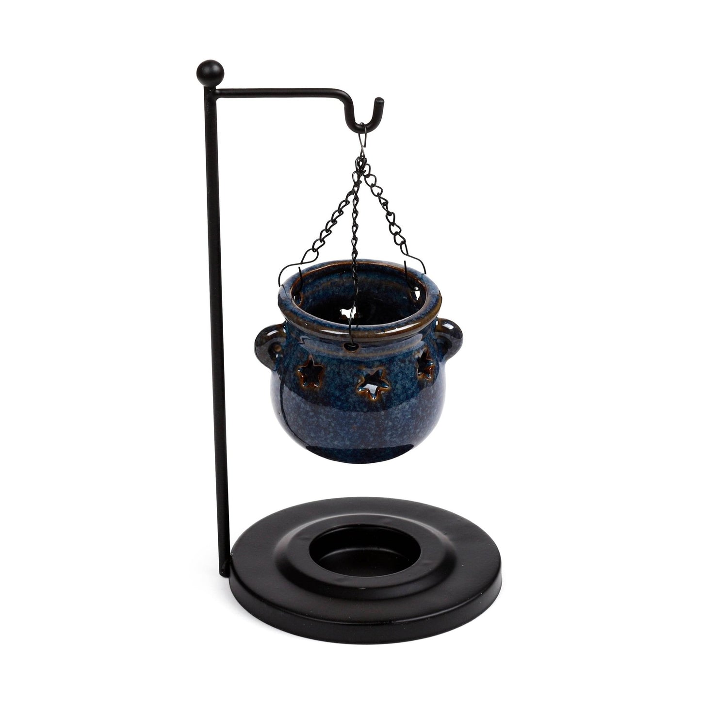 Eden Cauldron Shaped Hanging Oil Burner with Stand - Gift Arch
