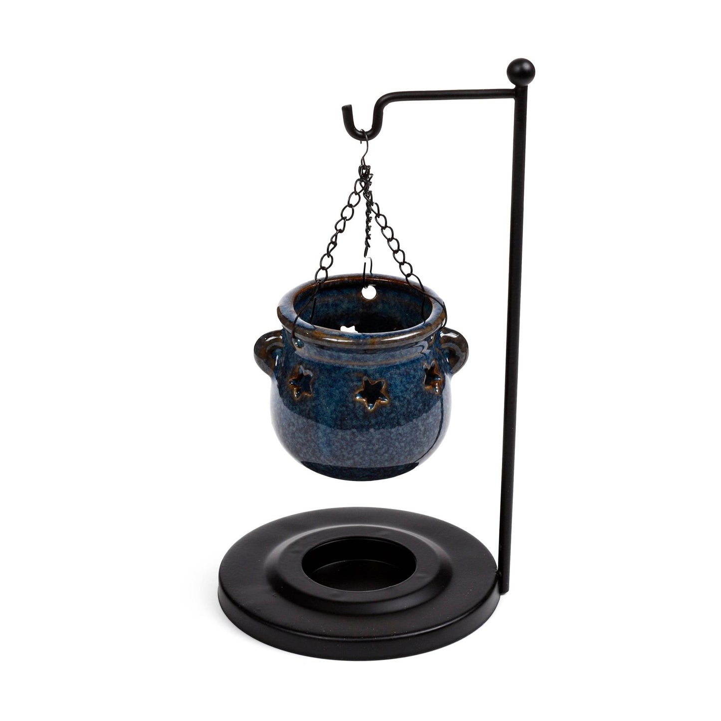 Eden Cauldron Shaped Hanging Oil Burner with Stand - Gift Arch