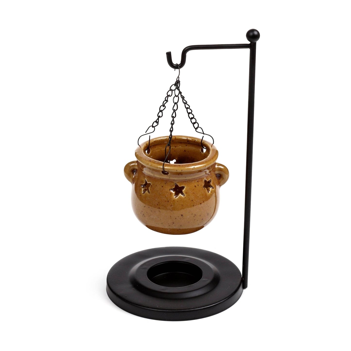 Eden Cauldron Shaped Hanging Oil Burner with Stand - Gift Arch