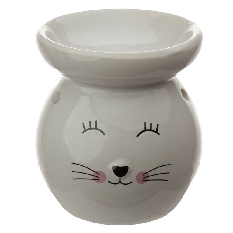Eden Ceramic Cat Face Oil Burner - Gift Arch