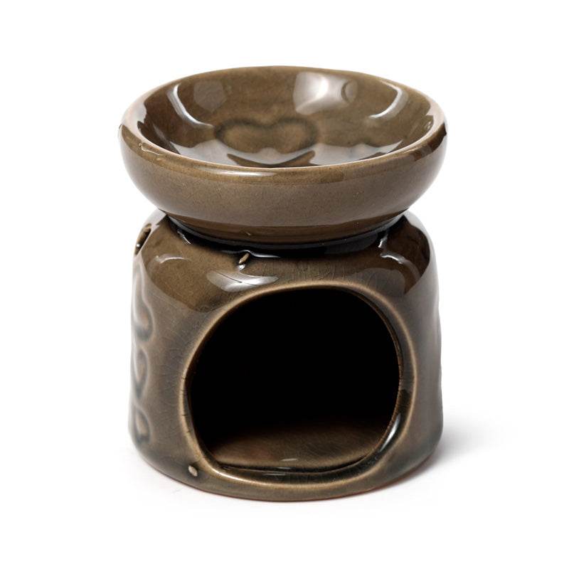 Small Ceramic Eden Oil Burner with Heart Pattern - Gift Arch