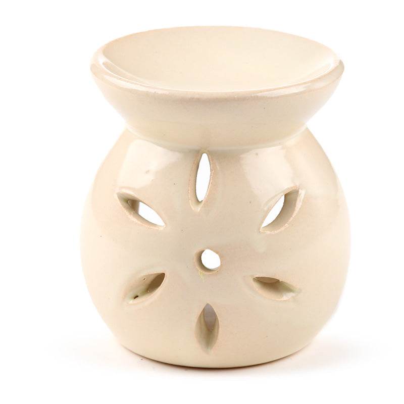 Small Ceramic Petal Cut Out Oil Burner 7.5cm - Gift Arch