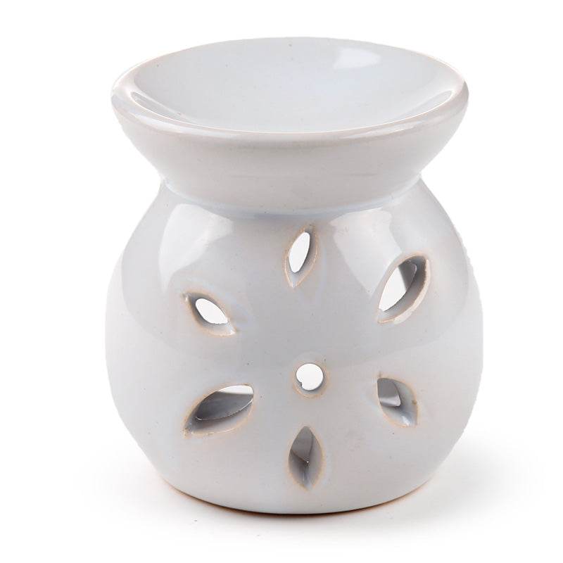 Small Ceramic Petal Cut Out Oil Burner 7.5cm - Gift Arch