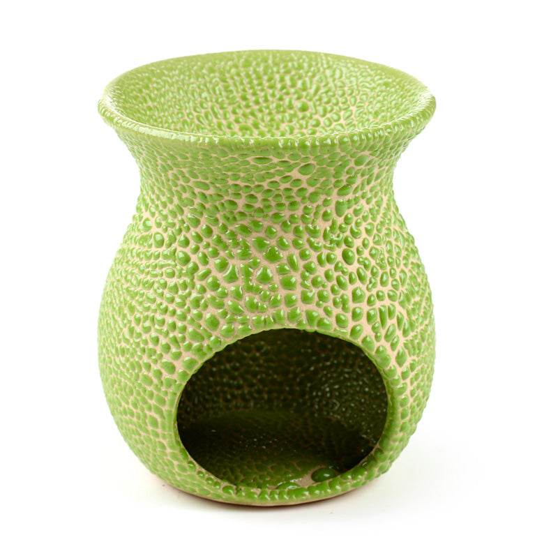 Small Textured Ceramic Oil Burners with Cut Out Pattern - Gift Arch