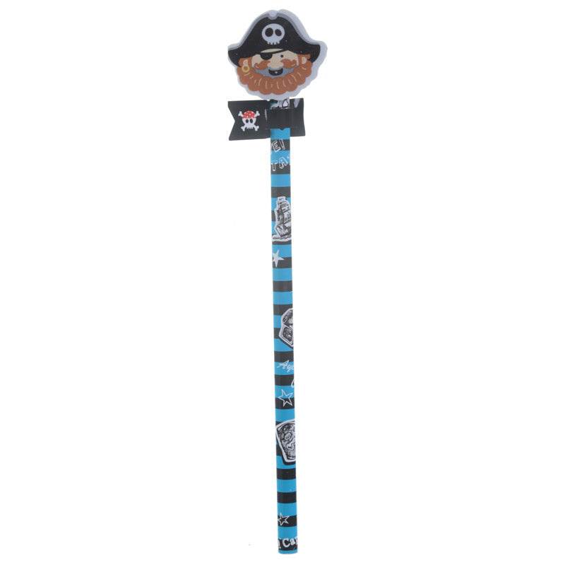 Aye Aye Captain Pirate Pencil & Eraser Topper - Gift Arch