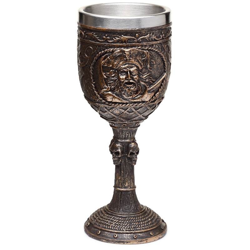 Decorative Brushed Gold Wood Effect Pirate Goblet - Gift Arch