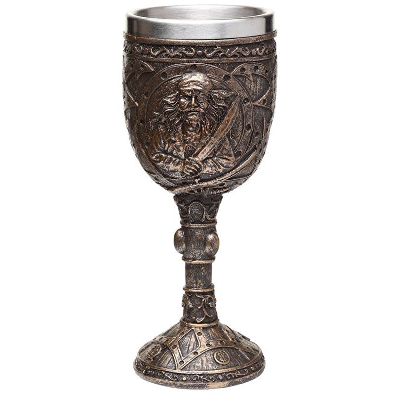 Decorative Brushed Gold Wood Effect Pirate Goblet - Gift Arch
