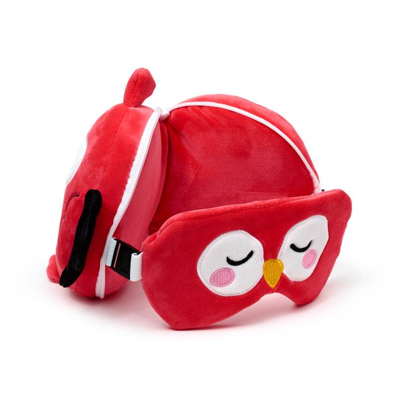 Relaxeazzz Jolly Roger Pirate Bembo the Parrot Travel Pillow & Eye Mask - Gift Arch