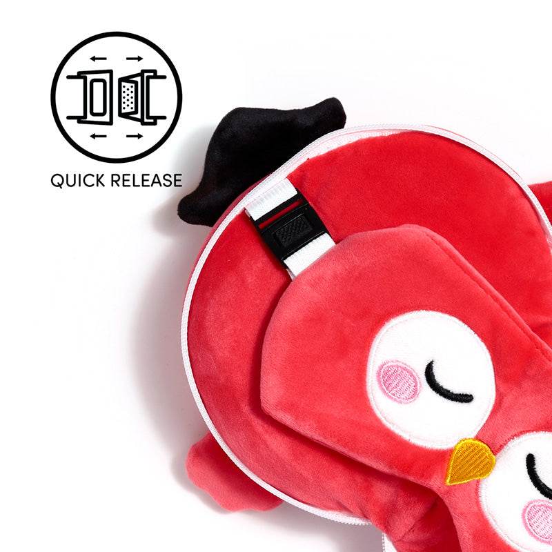 Relaxeazzz Jolly Roger Pirate Bembo the Parrot Travel Pillow & Eye Mask - Gift Arch