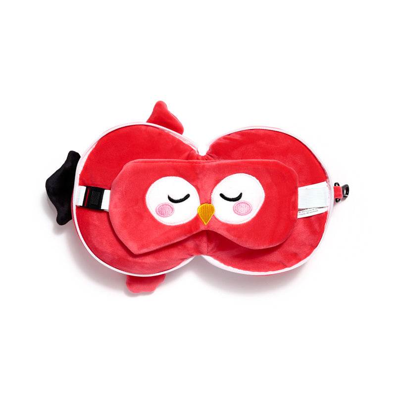 Relaxeazzz Jolly Roger Pirate Bembo the Parrot Travel Pillow & Eye Mask - Gift Arch