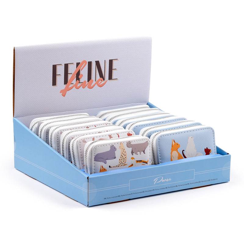 Feline Fine Cats (New) Zip Around Small Wallet Purse - Gift Arch