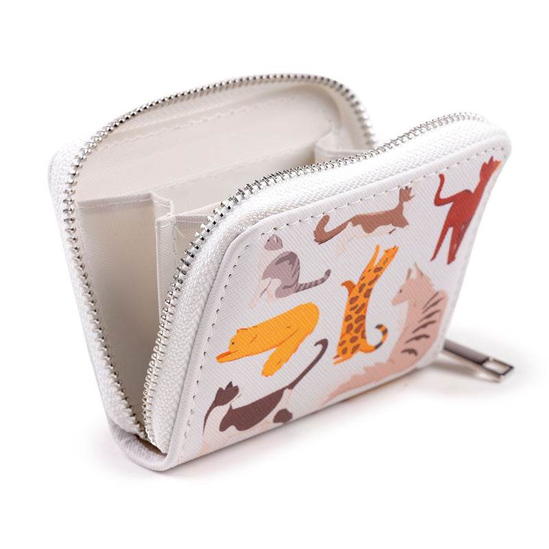 Feline Fine Cats (New) Zip Around Small Wallet Purse - Gift Arch