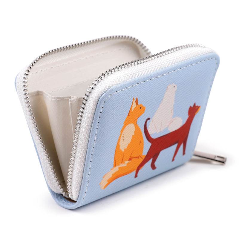 Feline Fine Cats (New) Zip Around Small Wallet Purse - Gift Arch
