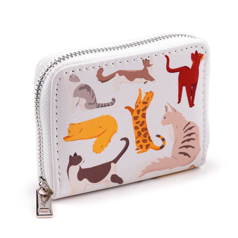 Feline Fine Cats (New) Zip Around Small Wallet Purse - Gift Arch