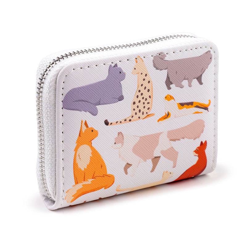 Feline Fine Cats (New) Zip Around Small Wallet Purse - Gift Arch