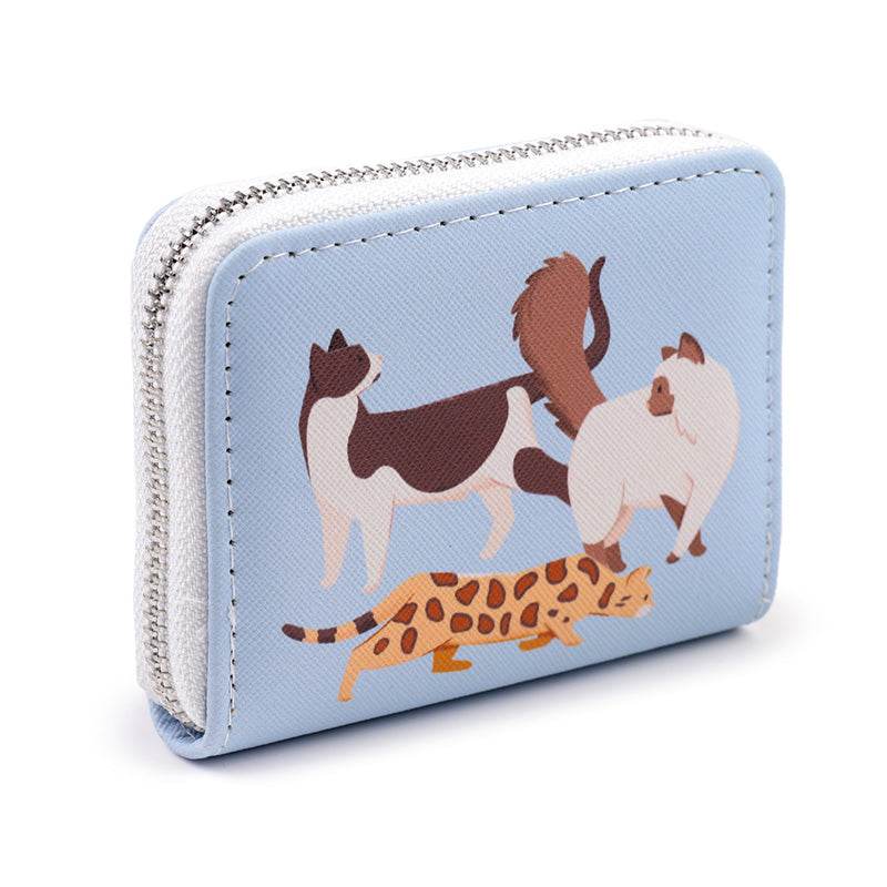 Feline Fine Cats (New) Zip Around Small Wallet Purse - Gift Arch