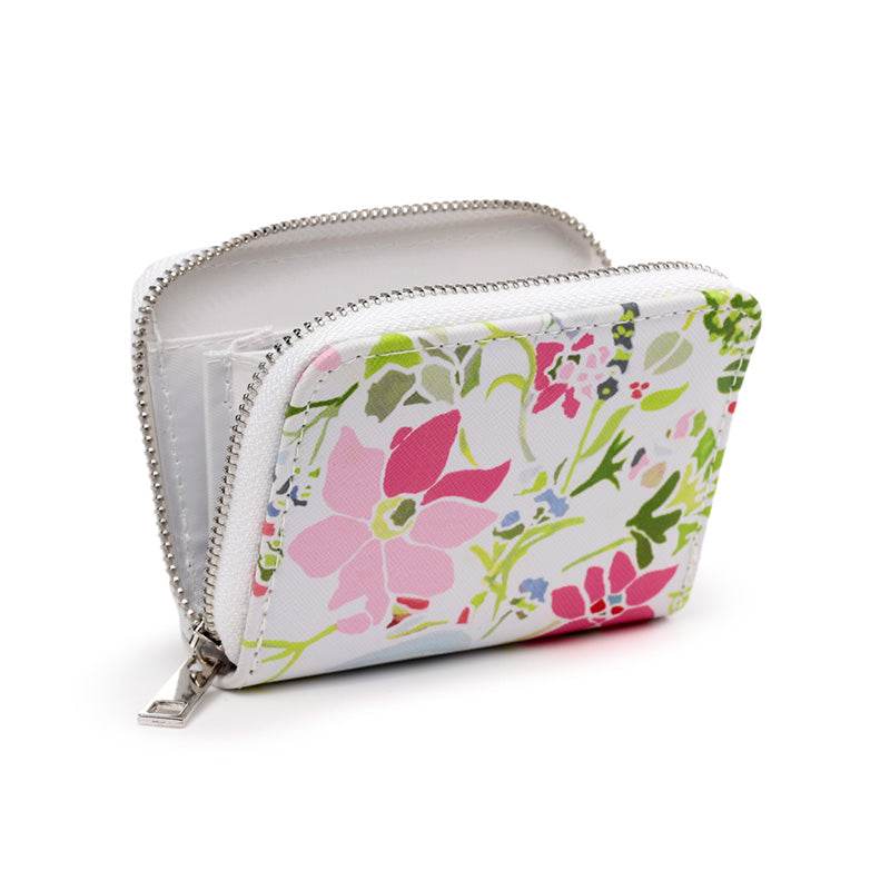 Julie Dodsworth Pink Botanical Zip Around Small Wallet Purse - Gift Arch