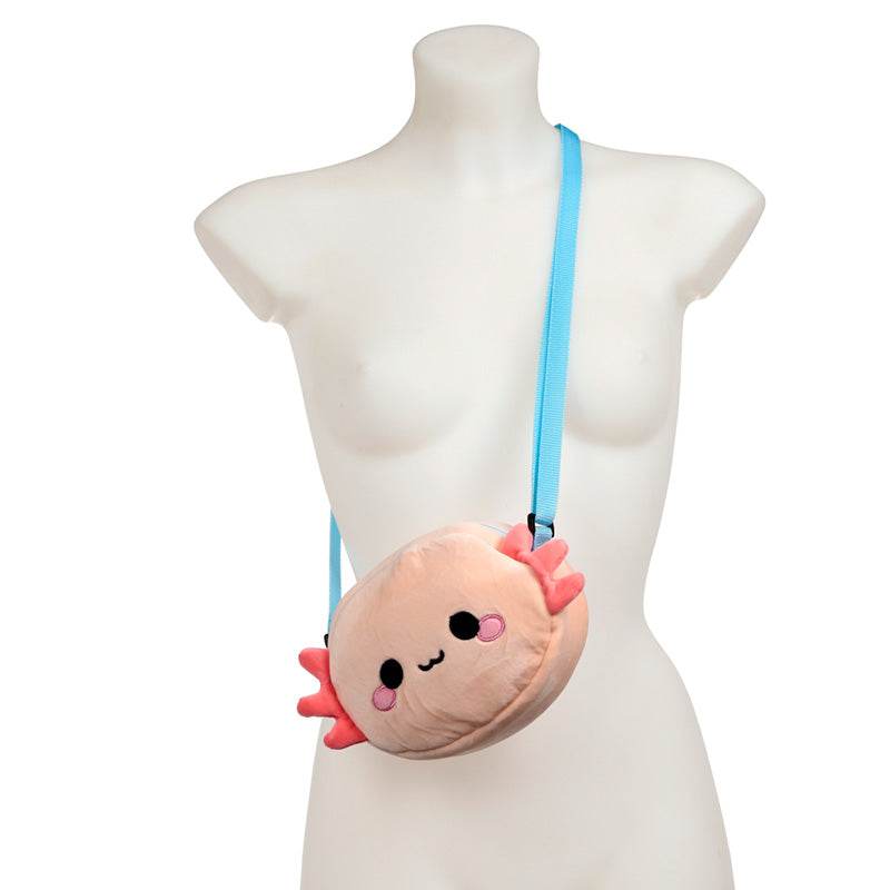 Maddie the Axolotl Adoramals Crossbody Plush Shoulder Bag - Gift Arch