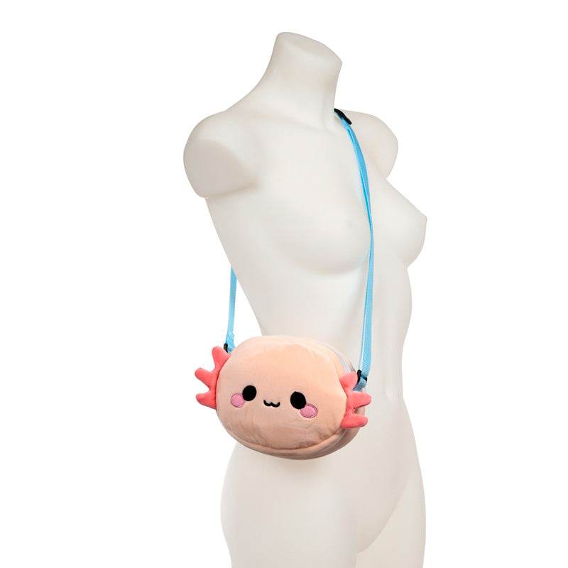 Maddie the Axolotl Adoramals Crossbody Plush Shoulder Bag - Gift Arch